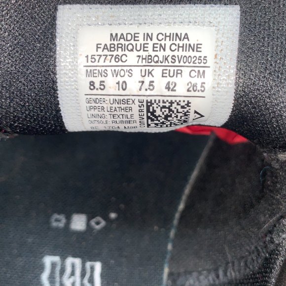 Converse Mens Breakpoint OX 157776C Black White Sneaker Shoes Size M 8.5 W 10 - Picture 8 of 9